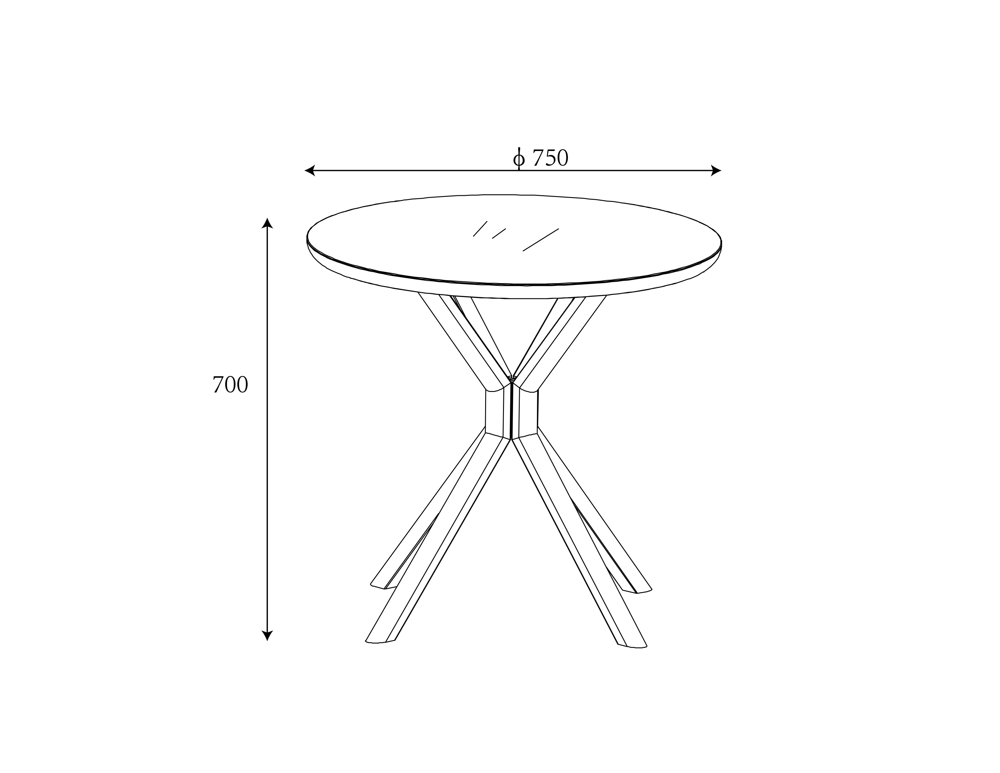 Aries Bistro Set dimensions